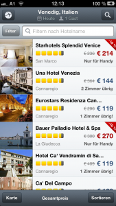 Die Expedia App: Reisebuchung per Smartphone oder Tablet (Screenshot: Expedia)